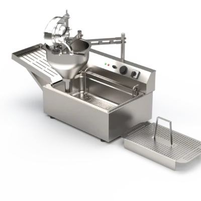 Μηχανή λουκουμά λουκουμαδομηχανή - λουκουμαδιέρα 1021Κ - 7 λίτρα χειροκίνητη με διπλά έμβολα και φριτέζα
