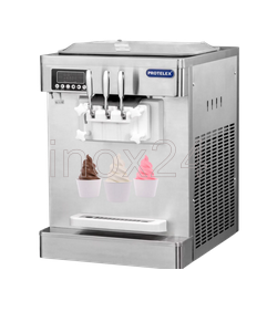 Επιτραπέζια παγωτομηχανή 2+1 γεύσεις SOFT Παραγωγή με αντλία διόγκωσης