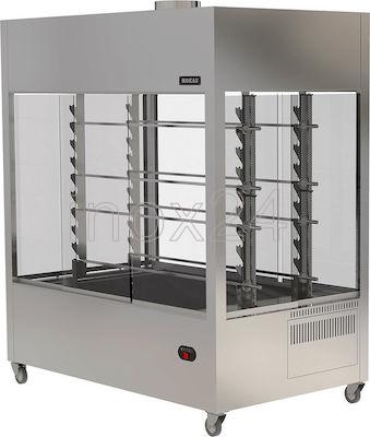 Ψησταριά Βαγονέτο Με 2 Άξονες Για 8 Σούβλες 180x110x205cm