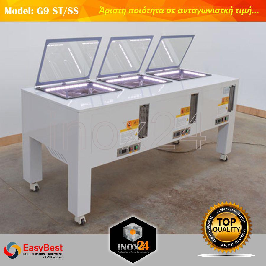 Ψυγείο Βιτρίνα παγωτού EASYBEST G9-ST/SS Στατικής Ψύξης.