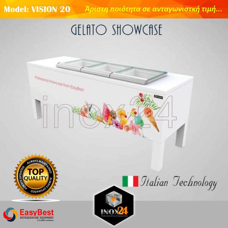 Ψυγείο Βιτρίνα παγωτού EASYBEST vision 20 στατικής Ψύξης. - Image 5