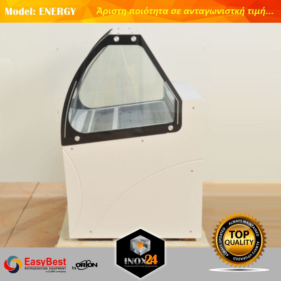 Βιτρίνα Παγωτού EASYBEST (model: ENERGY). Βεβιασμένης ψύξης με την υπογραφή της Orion. - Image 2