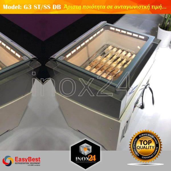 Βιτρίνα παγωτού EASYBEST (model: G3-ST/SS DB). Στατικής Ψύξης. - Image 4