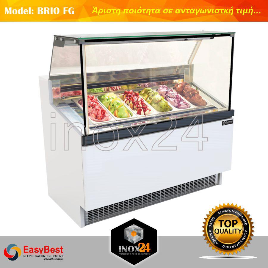 Βιτρίνα Παγωτού EASYBEST (model: BRIO FG). Βεβιασμένης ψύξης.