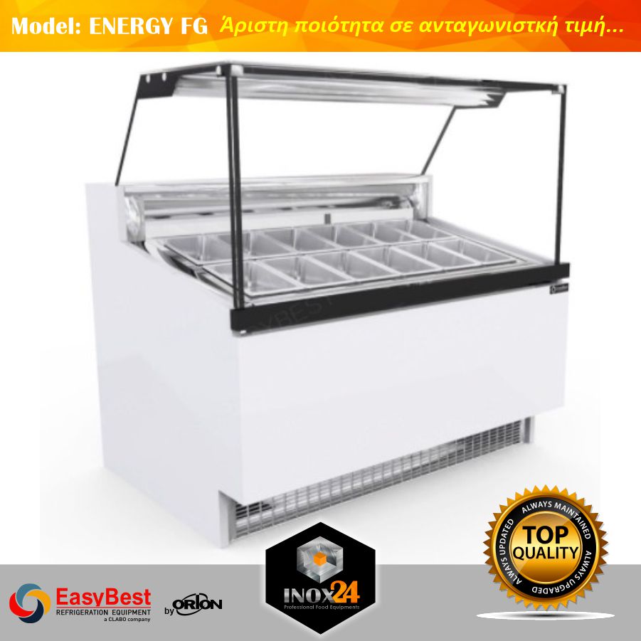 Βιτρίνα Παγωτού EASYBEST (model: ENERGY FG). Βεβιασμένης ψύξης με την υπογραφή της Orion. - Image 2