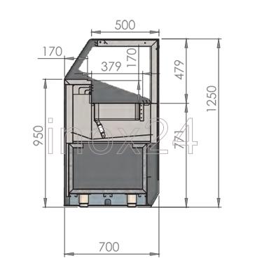Βιτρίνα Ψυγείο Παγωτού ATS 72 (μονής σειράς προβολής δοχείων) - Image 3