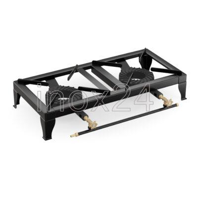 Φλόγιστρο Εστία Αερίου-Υγραερίου 2πλή Χαμηλής Πίεσης Μαντεμένιο ΜΑΥΡΟ