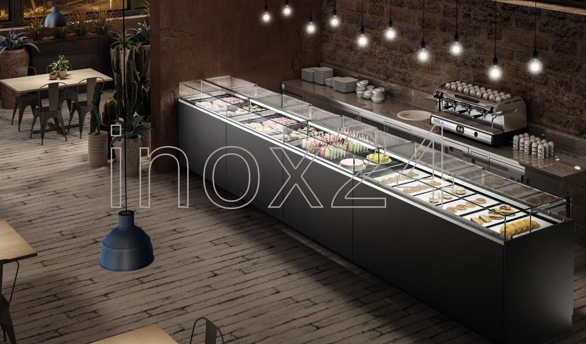 Βιτρίνα ζαχαροπλαστείου Παγωτού Κέντρου με διπλή επιλογή Θερμοκρασίας-ISA - Image 5