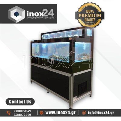 Βιτρίνα ενυδρείο εκθετήριο ζωντανών οστρακοειδών Αquatech Eco