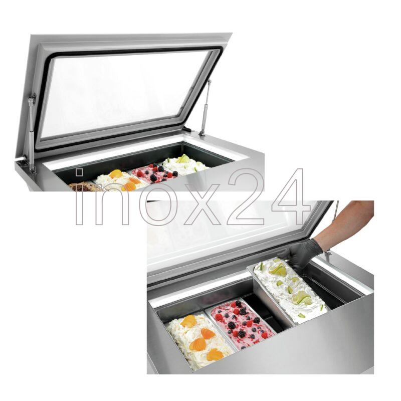 Βιτρίνα παγωτού Επιτραπέζια 4 γεύσεων - Image 3