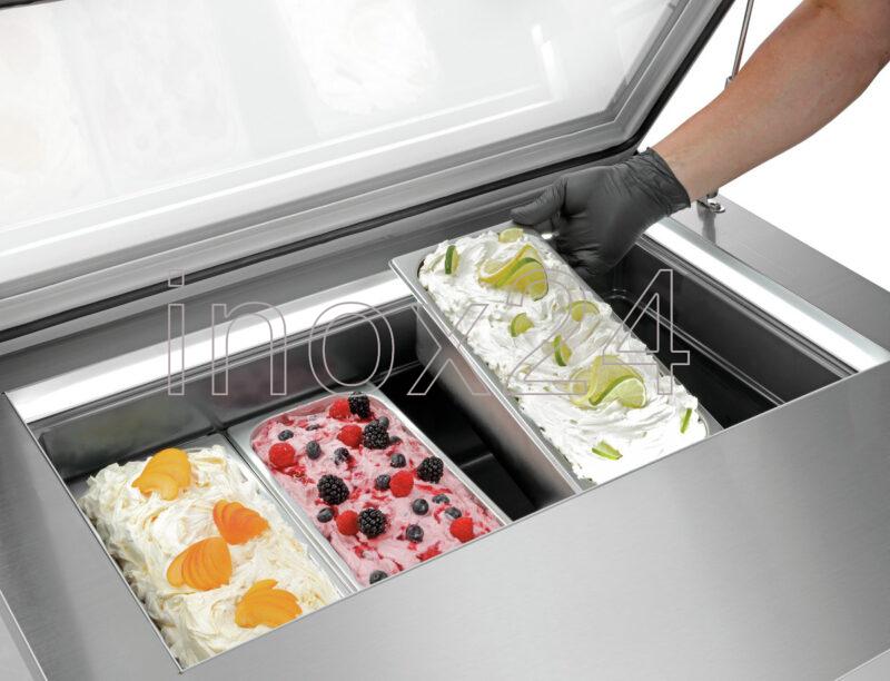 Βιτρίνα παγωτού Επιτραπέζια 4 γεύσεων - Image 4