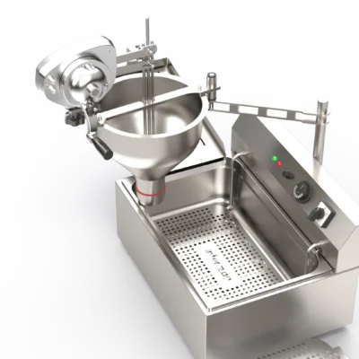 Μηχανή λουκουμά λουκουμαδομηχανή - λουκουμαδιέρα 1021V - 7 λίτρα χειροκίνητη με διπλά έμβολα και φριτέζα