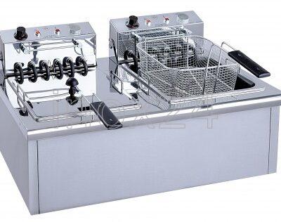 Φριτέζα Επαγγελματική (διπλή ηλεκτρική επιτραπέζια) 12+12Lt